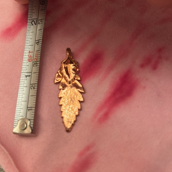 Copper - rose gold heavy plated real leaf. - Picture 2 of 3